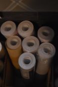 *6x Assorted Rolls of Wallpaper, plus 1x Open Roll