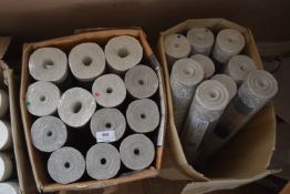 *Two Boxes Containing Assorted Rolls of Wallpaper