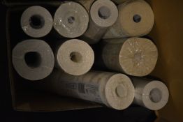 *8x Assorted Rolls of Wallpaper, plus 1x Open Roll