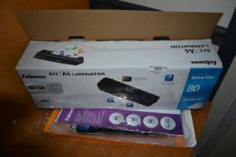 *Fellowes Arc A4 Laminator, and Laminating Pouches