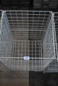 *White Metal Mesh Display Basket 41x42cm x 75cm tall