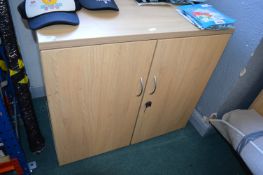 *Lightwood Effect Two Door Storage Cabinet with Lo