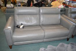 *Spencer Two Seat Grey Faux Leather Recliner