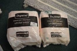 *2x Depend Comfortable Protective Underwear