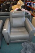 *Spencer Grey Faux Leather Chair