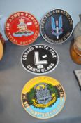Four Cast Metal Reproduction Armed Forces Plaques