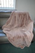 *Dusky Pink Plush Throw