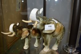Two Elephant Ornaments