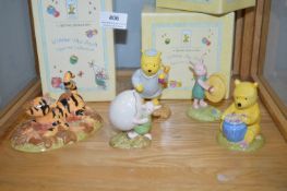 Five Royal Doulton Winnie the Pooh Figures