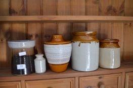 Five Assorted Earthenware Style Pots