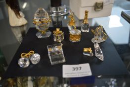 Ten Assorted Swarovski Crystal Ornaments