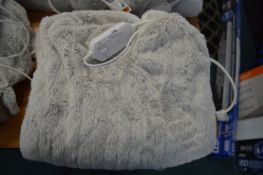 *Berkshire Light Grey Faux Fur Heated Throw