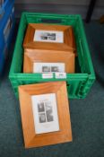 Nine Wooden Photo Frames