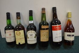 Six Bottles of Vintage Sherry and Brandy