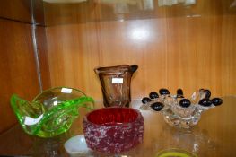 Four Studio Glass Bowls