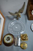 Collectibles Including a Brass Eagle, Baden-Powell Mafeking Dish, etc.