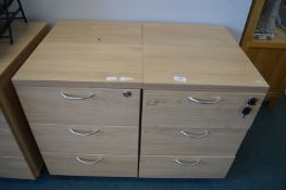 *Pair of Three Drawer Lockable Drawer Sets