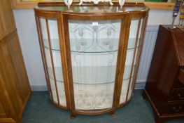 1930 Bow Front Glazed China Cabinet