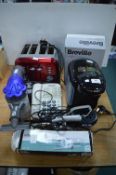 Home Electricals Including Toaster, Coffee Machine