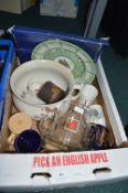 Hornsea Pottery Mugs, Brass Tankard, etc.