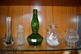 Assorted Glass Vases, etc.