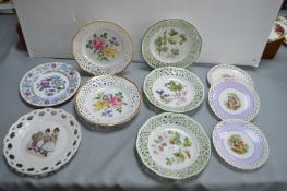 *Ten Pierced Decorative Plates