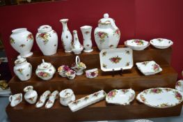 Royal Albert Old Country Roses Vases, Dishes, and Ornaments 24pcs