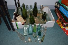 Vintage Glass Bottles Including Codds, etc.