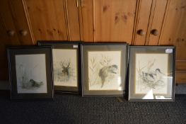 Four Wildlife Prints
