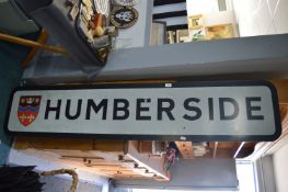 Large Metal Humberside Sign