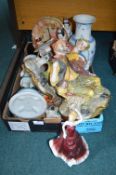 Decorative Pottery Including Capodimonte, Vases, Figures, etc.