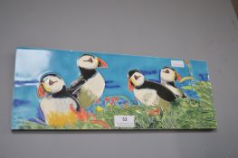 Skye Tile Featuring Puffins