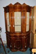 Serpentine Front Glazed Display Cabinet