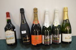 Six Bottles of Assorted Vintage Sparking Wines, etc.