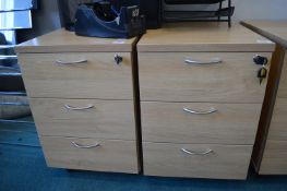 *Two Sets of Office Drawers