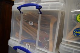 *Box of Wooden Coat Hangers