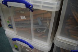 *Box of Wooden Coat Hangers