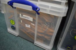 *Box of Wooden Coat Hangers