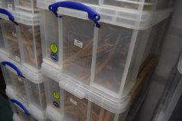 *Box of Wooden Coat Hangers