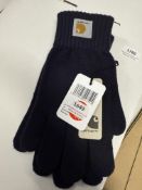 *Pair of Carhartt WIP Navy Gloves Size: L-XL