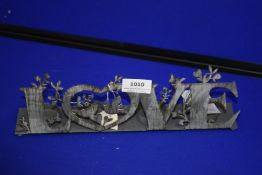 Pierced Metal Tealight Holder “Love”