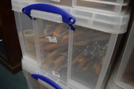 *Box of Wooden Coat Hangers