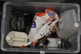 *Box Containing Hand Santiser, Proshine Floor Polish, Paint Brushes etc