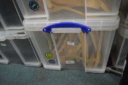 *Box of Wood Coat Hangers