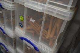 *Box of Wooden Coat Hangers