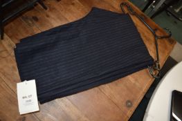 *NN07 Navy Blue Pinstripe Trousers Size: 34x32