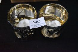 Pair of Glass Tealight Holders