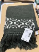 *Universal Works British Wool Scarf (olive & natural) RRP: £89.95