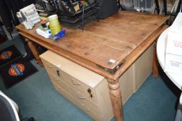 *Teak & Iron Rectangular Table