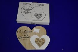 “Christmas Wishes and Mistletoe Kisses” Ornament